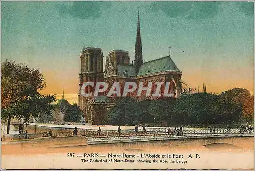 Cartes postales Paris Notre Dame L'Abside et le Pont