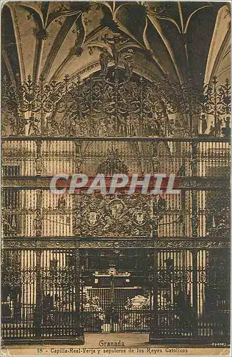 Ansichtskarte AK Granada Capilla Real Verja y sepuleros de los Reyes Catolicos