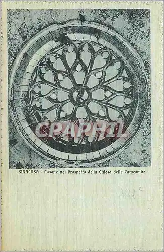 Cartes postales Siracusa Rosone nel Prospetto della Chiesa della Catacombe