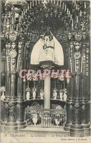 Cartes postales Chartres La Cathedrale La Vierge du Pilier