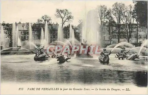 Cartes postales Parc de Versailles le jour des Grandes Eaux Le bassin du Dragon