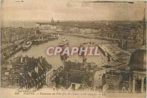 Cartes postales Dieppe Panorama du Port pris de l'Eglise saint Jacques