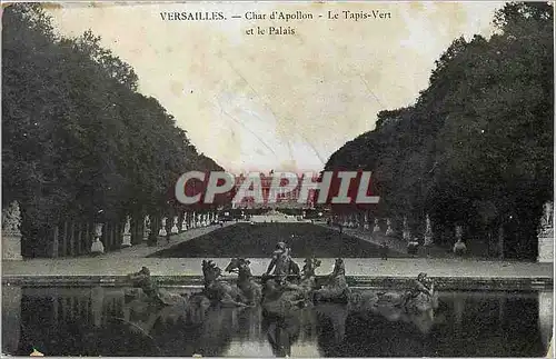 Ansichtskarte AK Versailles Char d'Apollon Le Tapis Vert et le Palais