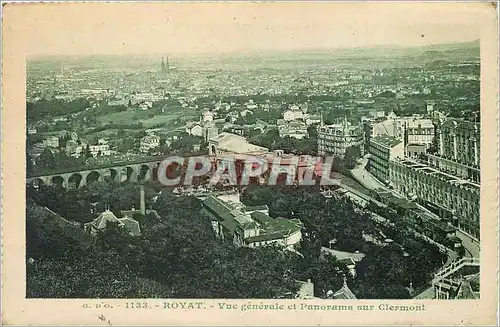 Cartes postales Royat Vue generale et Panorama sur Clermont