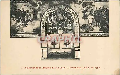 Cartes postales Collection de la Basilique du Bois Chenu Fresques et Autel de la Crypte