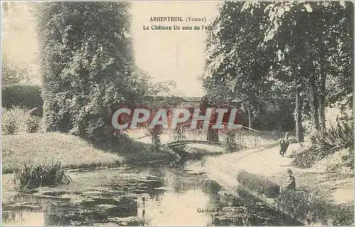 Cartes postales Argenteuil Yonne Le Chateau Un coin du Parc
