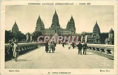 Cartes postales Temple d'Angkor Vat Paris Exposition coloniale internationel 1931