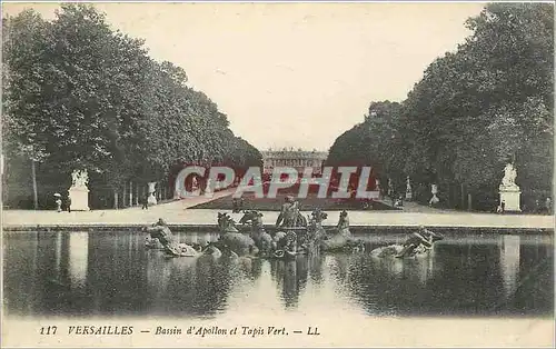 Cartes postales Versailles Bassin d'Apollon et Tapis Vert