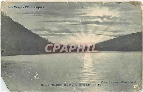 Cartes postales Gerardmer Coucher du Soleil sur le Lac