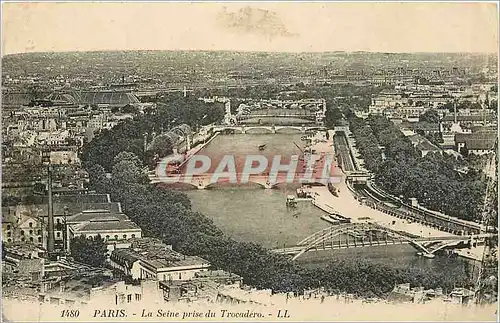 Cartes postales Paris La Seine prise du Trocadero