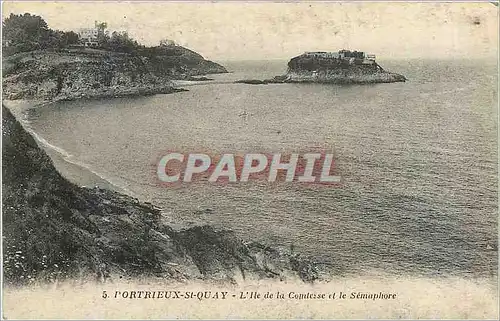 Ansichtskarte AK Portrieux St Quay L'Ile de la Condesse et le Semaphore