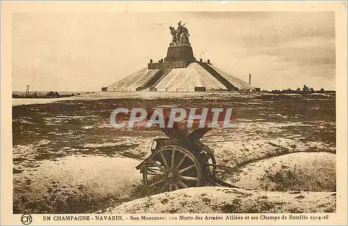 Cartes postales En Champagne Navarin Son Monument aux Morts des Armees Alliees et ses Champs de Bataille Militar