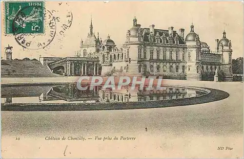 Cartes postales Chateau de Chantilly Vue prise du Parterre