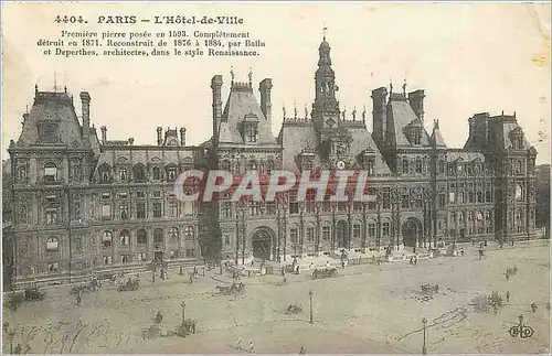 Cartes postales Paris L'Hotel de Ville