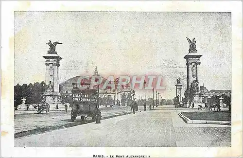 Cartes postales Paris Le Pont Alexandre III Camion St Raphael Quinquina