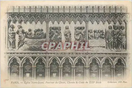 Cartes postales Paris Eglise Notre Dame Pourtour du Choeur Chemin de Croix du XIII