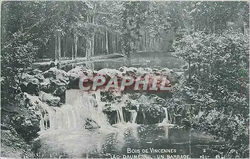 Cartes postales Bois de Vincennes Lac Daumesnil Un Barrage