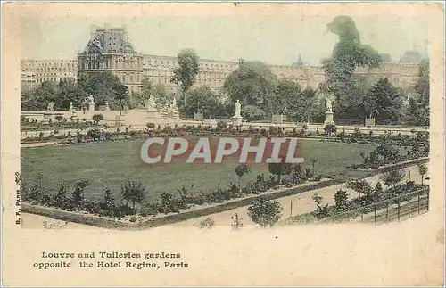 Cartes postales Louvre and Tuileries gardens opposite the Hotel Regina Paris