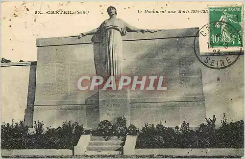 Ansichtskarte AK Creteil Seine Le Monument aux Morts Militaria