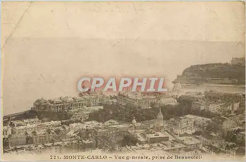 Cartes postales Monte Carlo Vue generale prise de Beausoleil
