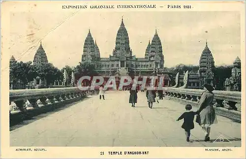 Cartes postales Paris Temple d'Angkor Vat Exposition coloniale internationale 1931