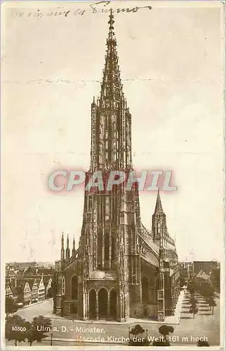 Cartes postales Ulm Munster Nachste Kirche der Welt