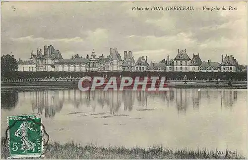 Cartes postales Palais de Fontainebleau Vue prise du Parc