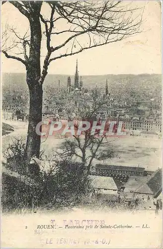 Cartes postales Rouen Panorama pris de Sainte Catherine