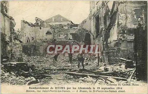 Ansichtskarte AK Bombardement de Reims par les Allemands le 19 septembre 1914