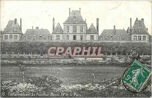 Cartes postales Fontainebleau Le Pavillon Henri IV et le Parc