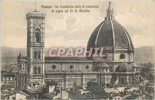 Ansichtskarte AK Firenze La Cattedrale vista in panorama di sopra ad Or S Michele
