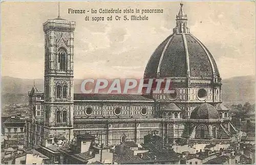 Cartes postales Firenze La Cattedrale vista in panorama di sopra ad Or S Michele