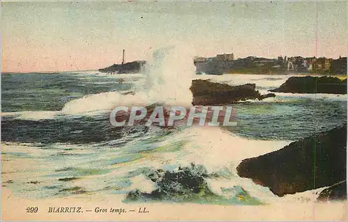 Cartes postales Biarritz Gros temps