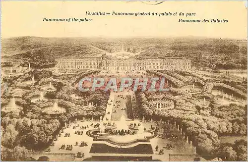 Cartes postales Versailles Panorama general du Palais et du Parc