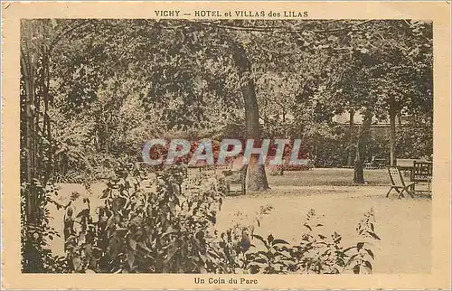 Cartes postales Vichy Hotel et Villas des Lilas Un coin du Parc