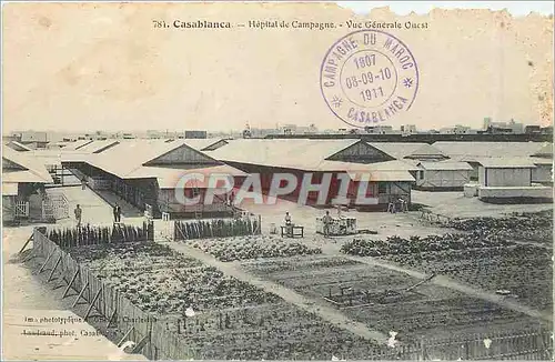 Ansichtskarte AK Casablanca Hopital de Campagne Vue Generale Ouest Militaria