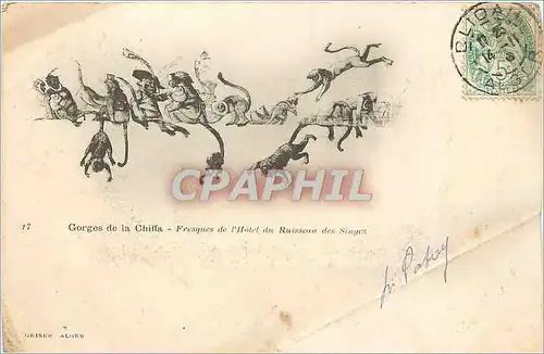Cartes postales Gorges de la Chuffa Fresques de l'Hotel du Ruisseau des Singes