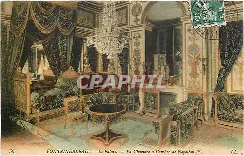 Ansichtskarte AK Fontainebleau Le Palais La Chambre a Coucher de Napoleon 1er