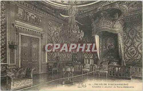 Cartes postales Palais de Fontainebleau Chambre a coucher de Marie Antoinette