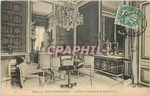 Cartes postales Palais de Fontainebleau Cabinet d'Abducation de Napoleon 1st