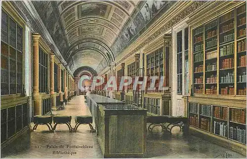 Ansichtskarte AK Palais de Fontainebleau Bibliotheque