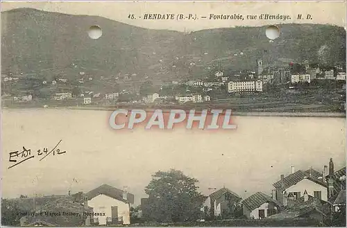 Ansichtskarte AK Hendaye Fontarabie vue d'Hendaye