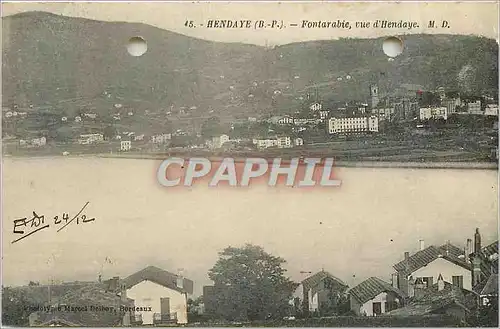 Cartes postales Hendaye Fontarabie vue d'Hendaye