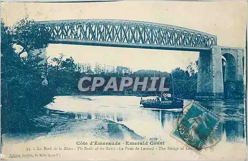 Cartes postales Cote d'Emeraude Les Bords de la Rance Bateau