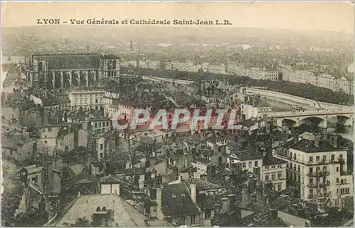 Ansichtskarte AK Lyon Vue Generale et Cathedrale Saint Jean