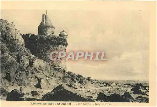 Ansichtskarte AK Abbaye du Mont St Michel Tour Gabriel