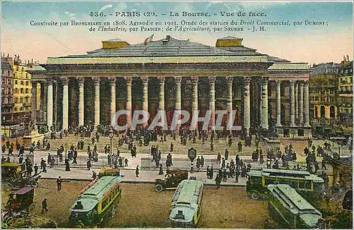 Cartes postales Paris La Bourse Vue de face