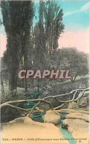 Cartes postales Paris Coin pittoresque aux Buttes Chaumont