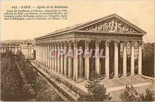 Cartes postales Paris Eglise de la Madeleine