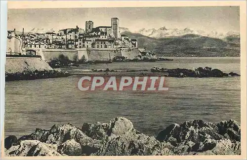 Cartes postales La Cote d'Azur Antibes et la chaine des Alpes